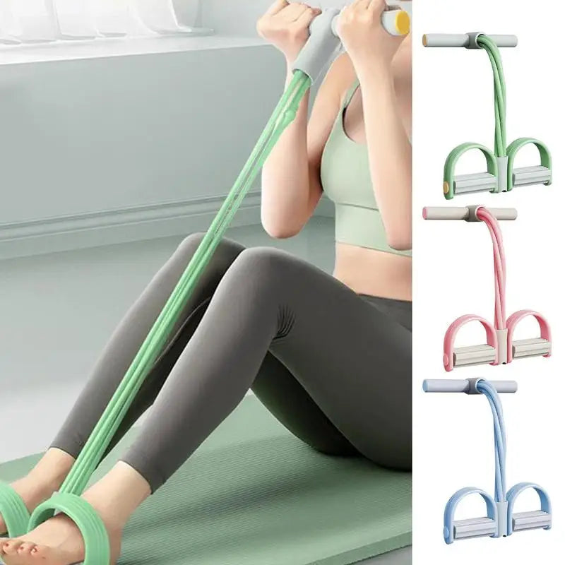 Fitness pedal puller resistance bands for full-body exercises